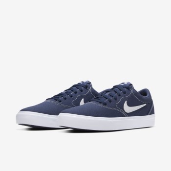 Nike SB Charge Canvas - Férfi Deszkás Cipő - Sötétkék/Sötétkék/Fekete/Fehér